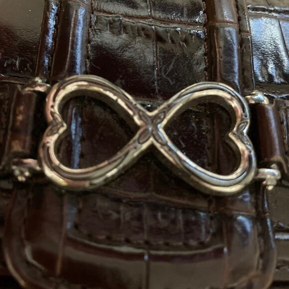 BRIGHTON SMALL BROWN ANIMAL PRINT CROSSBODY BAG WITH POCKETS - Picture 16 of 16